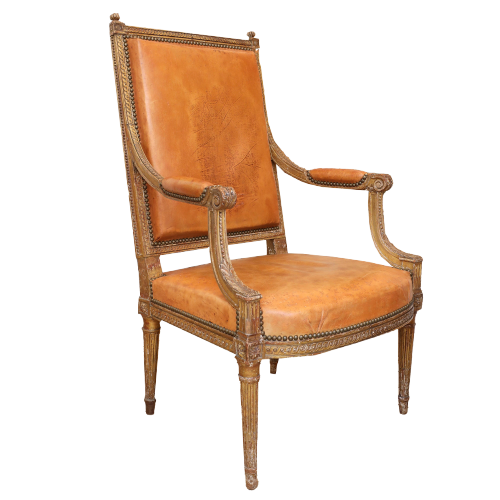 Louis XVI Giltwood Armchair