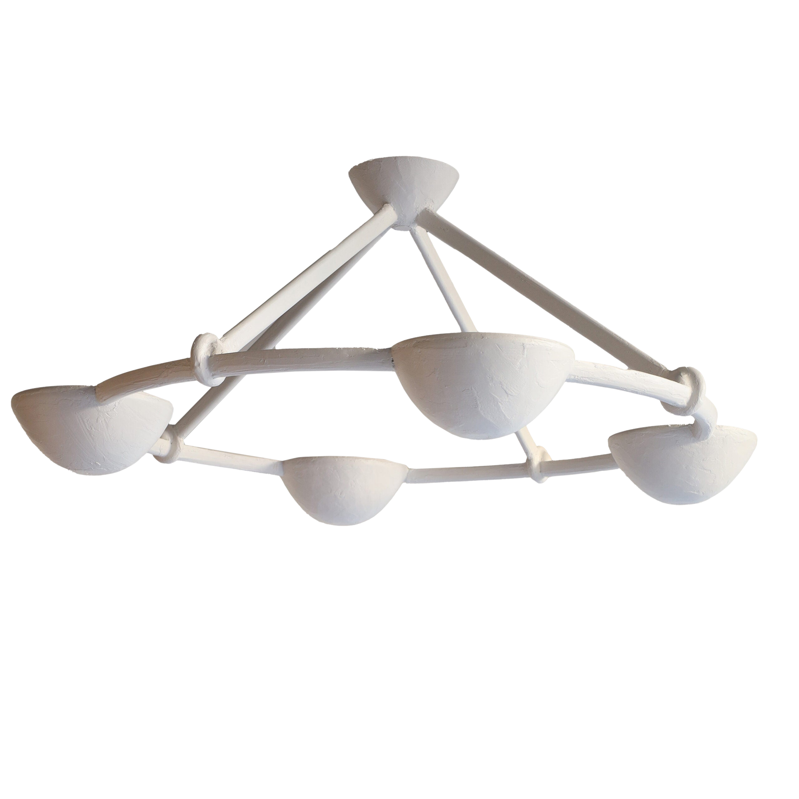 Elena Flush Mount - White Plaster