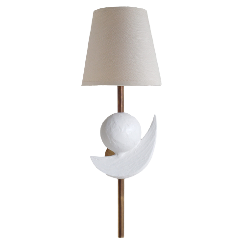 Luna Wall Light - Brass/White