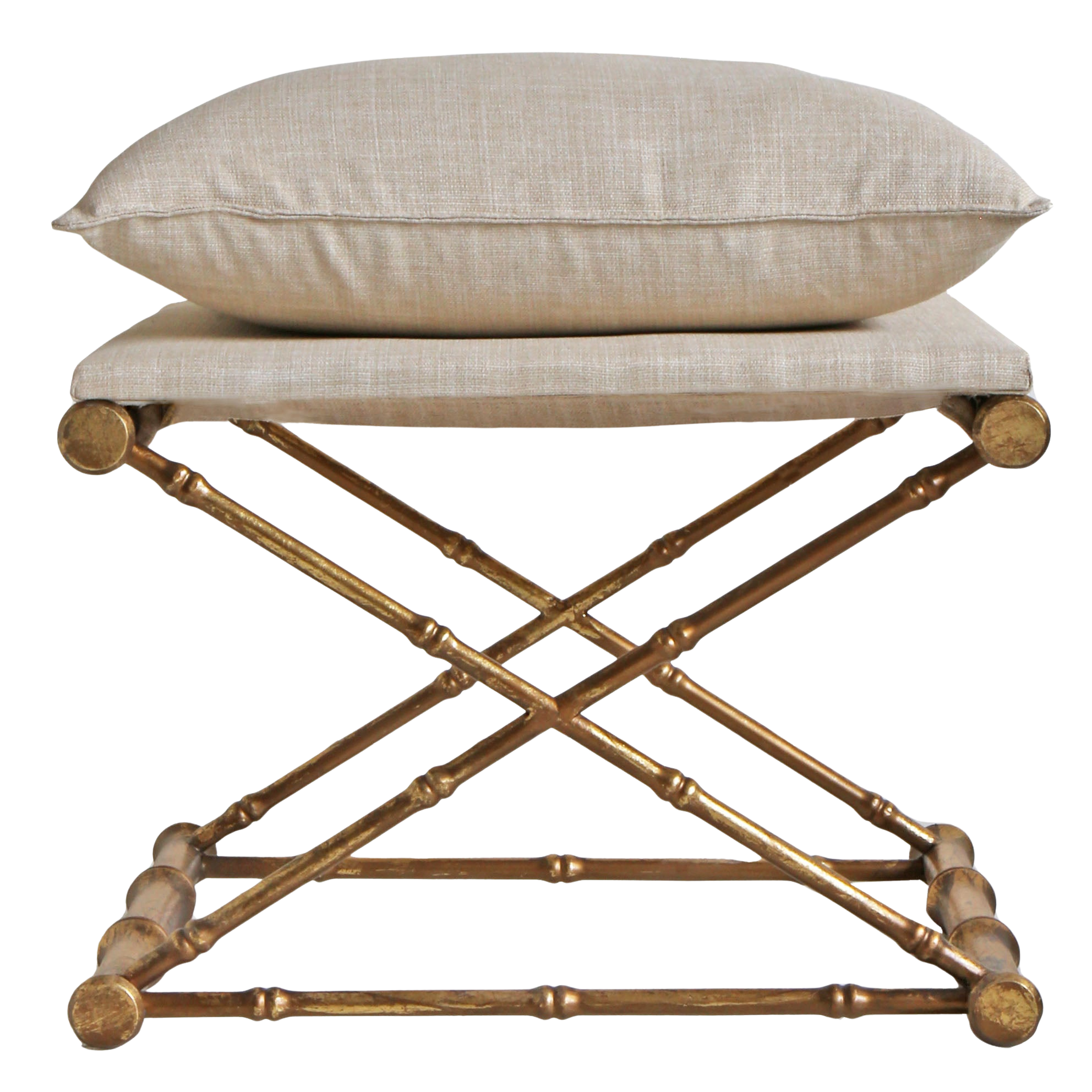Gilt Bamboo Cross Stool